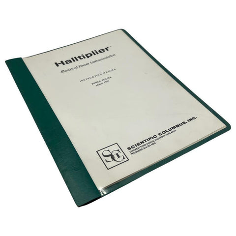 Halltiplier Model 1560 Power Tester Instruction Manual