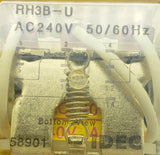 Idec RH3B-U Power Relay With Base 240VAC 50/60Hz