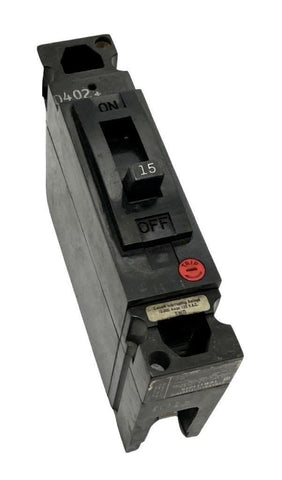 Lot of (2) General Electric TEB111015 2-Pole Circuit Breaker 15A 120VAC 1 Phase