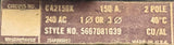 Westinghouse CA2150X 2-Pole Circuit Breaker 150A 240VAC 1 Phase Bolt-On