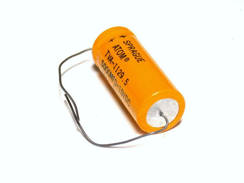 BRAND NEW SPRAGUE ATOM CAPACITOR 5000UF 10VDC MODEL TVA-1129.5 (2 AVAILABLE)