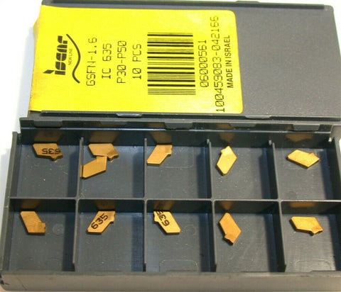 Lot of 11 New Iscar 6000561 Carbide SELF-GRIP slitting inserts GSFN-1.6 IC635