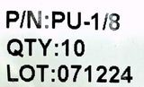 Pack of (10) Conek PU1/8 Pneumatic Push To Connect Union Fitting 1/8" Tube