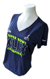 Nike Dri-Fit Men's Seattle Seahawks Super Bowl XLIX Champions Navy Shirt Size M