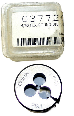 Up to 4 New Interstate Adjustable 4-40 UNC HSS 1" OD Thread Die 03772068