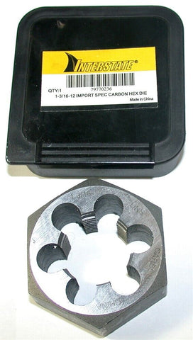 Interstate Hex Rethreading Die for 1 3/16"-12 UNS 1" Thick 79770236