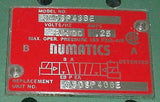 New Numatics   34DSP43BE  Pneumatic Solenoid Valve W/Manifold  24 VDC