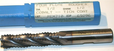 Up to 2 New Niagara Cutter 1/2" 4 Flute Tin Coat Roughing End Mill REM710 69296
