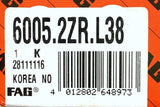 FAG 6005.2ZR.L38 Deep Groove Ball Bearing 25 MM X 47 MM X 12 MM