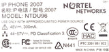 Nortel Networks NTDU96 IP Phone 2007 NTDU96AB70-R 910261R