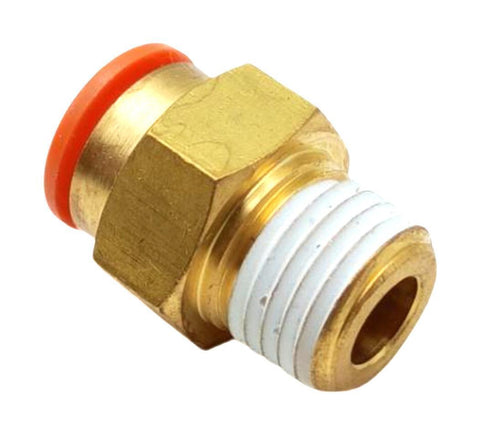 Lot of (7) SMC KQ2H11-35AS Brass Push-To-Connect Tube Fitting 3/8" OD 1/4" NPMT