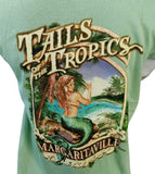 Margaritaville Men's Tails Of The Tropics Light Green Shirt Size Medium
