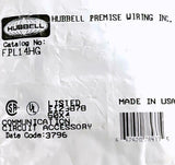 Hubbell FPL14HG 4-Port Gray Premise Wiring Plate