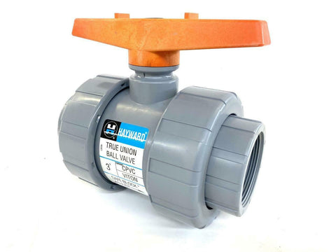 New Hayward   TB2300T  True Union CPVC Viton Threaded Ball Valve 3"