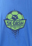 Anvil Men's 5K-Dash At USA Cup 2011 Soccer Blue Short Sleeve Shirt Size 2XL