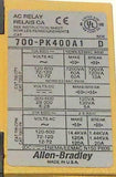 New Allen Bradley  700-PK200A1  Control Relay 110-120 VAC Coil 10 Amp Series B