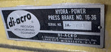 Di-Acro 16-36 Hydra Mechanical Press Brake 16 GA x 36" 3 HP