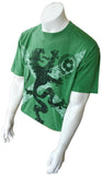 Authentic Pigment Men's Rod Stewart Lion Graphic Green Shirt Size Large