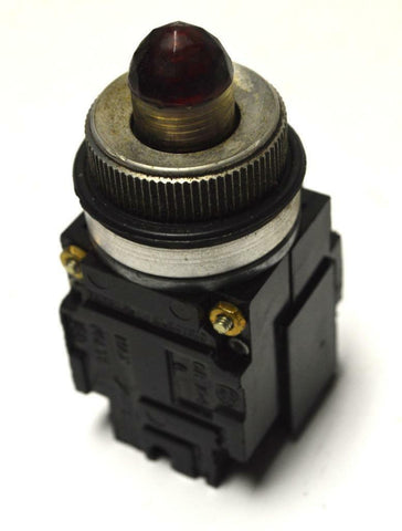 GENERAL ELECTRIC CR104 RED ILLUMINATED INDICATOR LIGHT 150 VOLTS MAX.