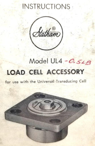 Statham UL4 Load Cell Accessory 1lbs and 0.5lbs W/ Box