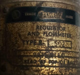 Oxweld R-502 Argon Gas Regulator & Flowmeter