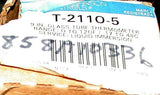 New Johnson Controls  T-2110-5  Glass Tube Thermometer 9"