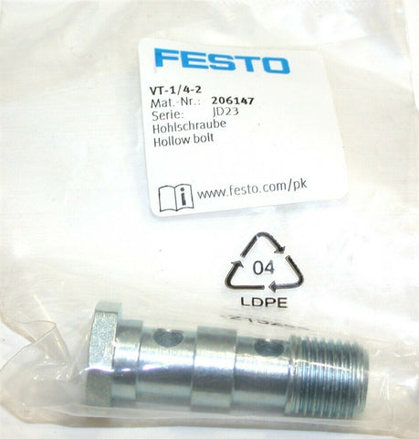 Up to 5 New Festo VT-1/4-2 Hollow bolts 206147