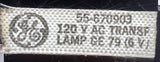 General Electric 55-670903 PushButton Switch 120VAC W/ Red Square Button