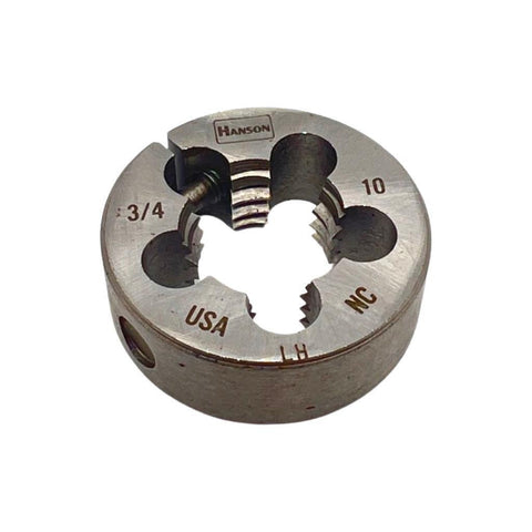 Irwin Hanson 7658 Left-hand Round Fractional Die 1-1/2" x 1/2" Size 3/4"