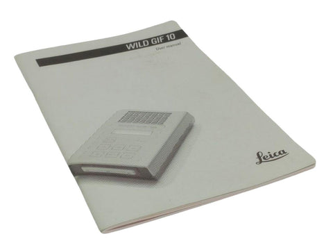 Leica Wild GIF 10 REC-Module Reader User / Operator's Manual