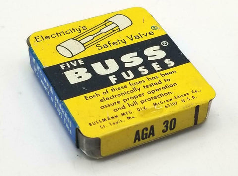 Buss AGA-30 Fuses 30 A (Box of 5)