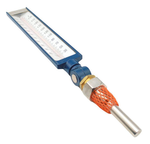 Trerice Industrial Glass Thermometer 9" Scale 3.5" Stem No Well 30-240°F