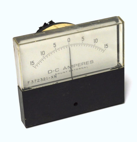 D-C AMPERES F372321-XN PANEL AC CURRENT METER WITH SHUNT EXTENDER 15-0-15 RANGE