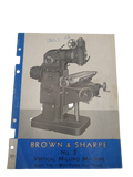 Brown & Sharpe - Vertical Milling Machine Manual No. 2