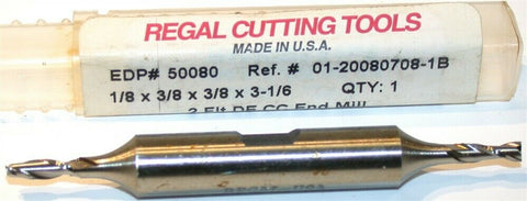 Up to 5 New Regal Beloit 1/8" 2 Flute Double End HSS End Mill 50080