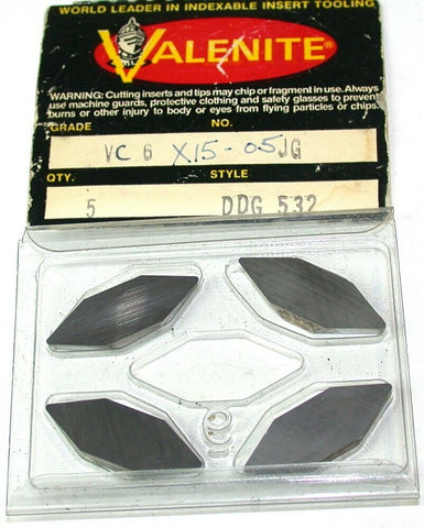 Lot of 4 New Valenite Indexable Carbide Inserts DDG 532 VC6