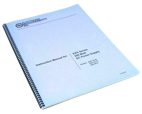 Electronic Measurements Inc. EXH Series 300W Power Supplies Instruciton Manual