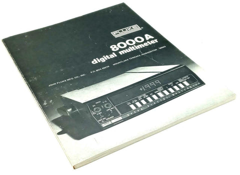 Fluke Model 8000A Digital Multimeter Instruction Manual