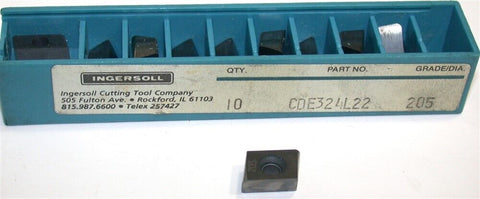 10 New Ingersoll Carbide 78° Parallelogram Milling Inserts CDE324L22 205