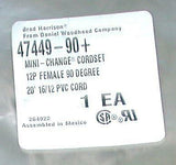 New Brad Harrison Daniel Woodhead  47449-90+  MINI-CHANGE CORDSET 90 Degree