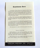 HARDINGE DH-4 CARBIDE CUTTING TOOLS BROCHURE