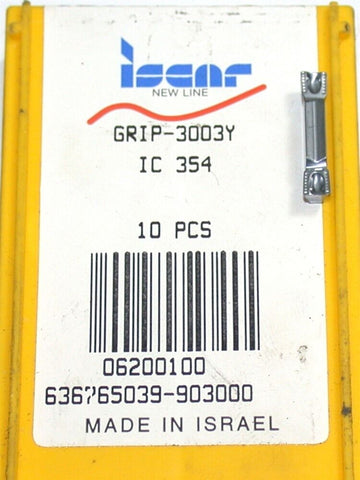 7 New Iscar GRIP-3003Y IC 354 Carbide turning and grooving inserts 06200100