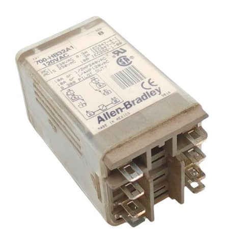 Lot of (2) Allen-Bradley 700-HB32A1 Ser. B 8-Pin Relay 120VAC 10A 50/60HZ
