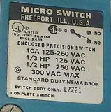 Honeywell Micro Switch  LZZ21  Roller Lever Limit Switch 10 Amp 1 N.O. 1 N.C.