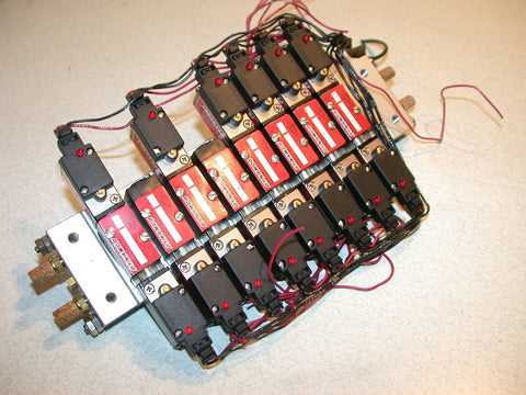 NICE DYNAMCO 8 PNEUMATIC SOLENOID BANK ASSEMBLY