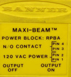 Banner Maxi-Beam RPBA Power Block N/O Contact 120VAC 4-Pin