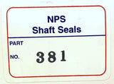 NPS 381 Replacement Pump Shaft Seal