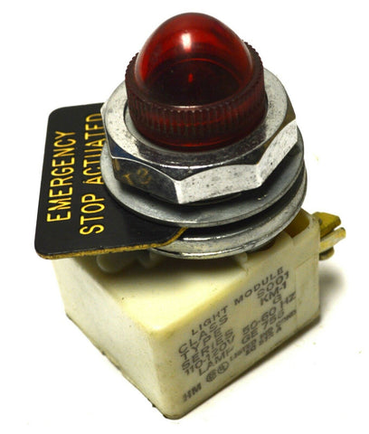 SQUARE D 9001KM1 SERIES G RED PILOT LIGHT 110/120 VOLT 50/60 HZ