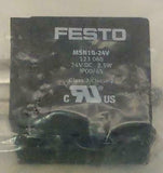 New Festo  MSN1G-24V  Solenoid Valve Coil 24 VDC Coil 2.5 Watts Class 2
