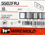 Wiremold 5507FRJ Flush Mount Dual RJ Connector Faceplate Ivory - Box of (10)